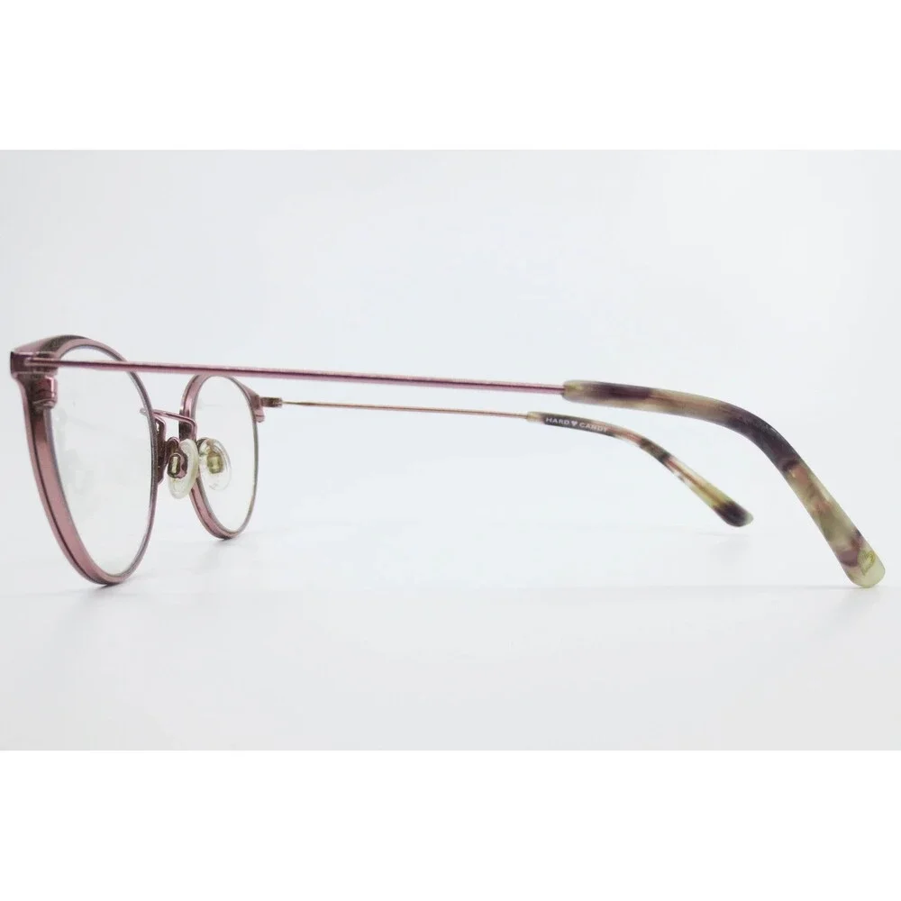 Hard Candy Graduate HC230 Purple Rose Gold Round Eyeglass Frames 145mm 39133